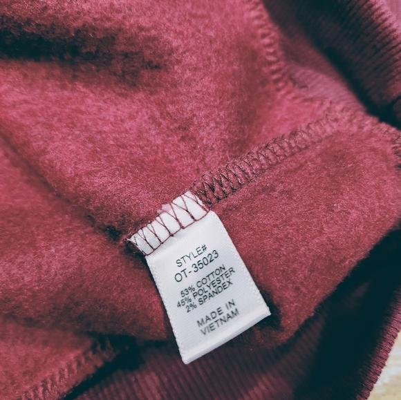Burgundy Zenana Hooded Sweatshirt - Picture 3 of 3
